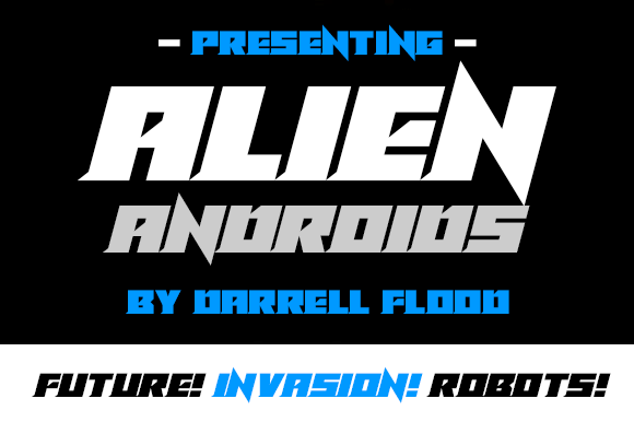 Alien Androids Font for Web Design