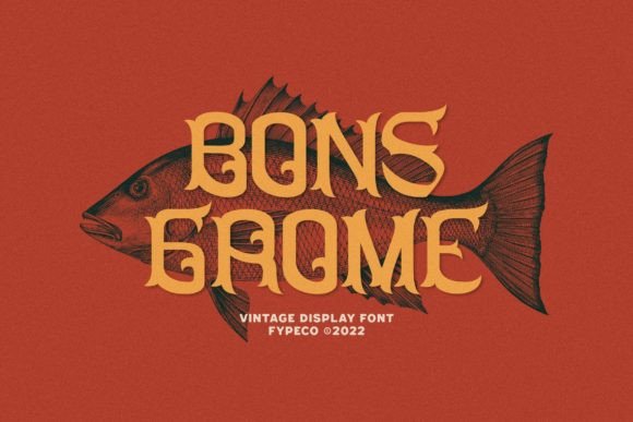 Bons Grome Font for Vintage Design