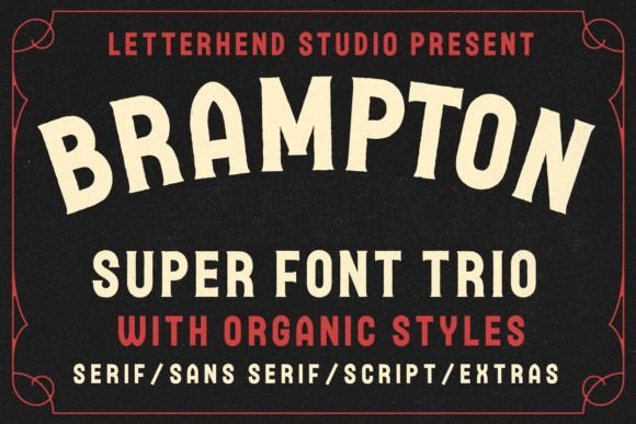 Brampton Trio Font for Business Branding