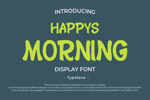 Happys Morning Font Review