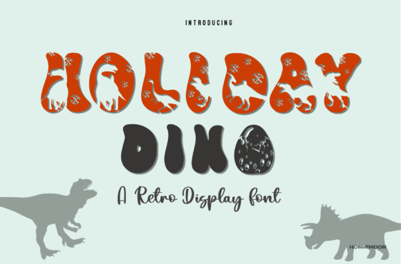 Holiday Dino Font for Creative Design